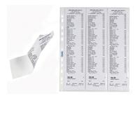 FAVORIT - 100460079 - Buste forate per scontrini fiscali - 6 Spazi - 25,2 x 30,7 cm - trasparente - Favorit - conf. 10 pezzi - 37637 - Conf. da 1 Pz. - 100460079