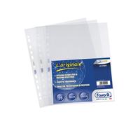 FAVORIT - 100460118 - Buste forate L'Originale - Top - liscio - 22 x 30 cm - trasparente - Favorit - conf. 25 pezzi - 69701 - Conf. da 1 Pz. - 100460118
