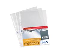 FAVORIT - 100460122 - Buste forate Special PP - Superior - buccia - 22 x 30 cm - trasparente - Favorit - conf. 50 pezzi - 36406 - Conf. da 1 Pz. - 100460122