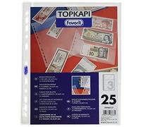 Buste Porta Banconote Topkapi Favorit Confezione da 25 Buste Trasparenti Lisce