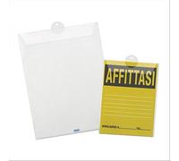 Favorit 100460131 Busta Porta Avvisi con Asola Spessore Top, Formato Interno 22 x 30 cm, Confezione da 10 Buste