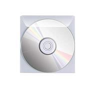 Favorit 100460144 Busta Porta Cd/Dvd con Patella di Chiusura Formato Interno 12,5X12,5 cm, Confezione da 25 Pz.