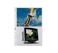 Favorit 100460151 - Buste Foratura Universale, 2 Tasche, 20 x 13 cm, Trasparente