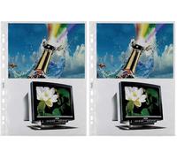 Favorit 100460151 - Buste Foratura Universale, 2 Tasche, 20 x 13 cm, Trasparente (Confezione da 2)