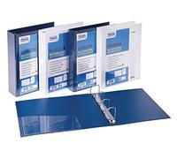 Raccoglitore personalizzabile Europa - 4 anelli a D 50 mm - dorso 6 cm - 22x30 cm - blu - Favorit