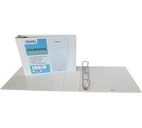 Raccoglitore personalizzabile Europa - 4 anelli quadri 65 mm - dorso 8 cm - 22x30 cm - bianco - Favorit