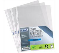 Favorit 100460916 - Buste a Foratura Universale 10 Buste, 50 x 70 cm, Trasparente