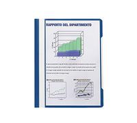 Favorit 100500009 Cartellina con Meccanismo ad Aghi in Metallo, Passo 8 cm, A4, Colore Blu, Confezione da 10 Pezzi