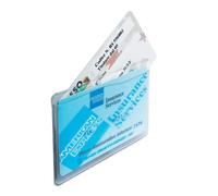 FAVORIT - 100500082 - Porta Cards - 2 tasche - 9,5 x 6,5 cm - trasparente - Favorit - conf. 50 pezzi - 37646 - Conf. da 1 Pz. - 100500082