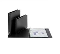 Favorit 100500162 Raccoglitore Pvc Formato Interno 35X50 cm 4 Anelli Diametro 30 mm, Nero