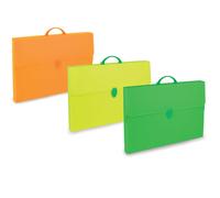 FAVORIT - 100501099 - Valigetta Polionda Fluo - 28x39cm - dorso 8cm - colori assortiti - Favorit - 82015 - Conf. da 1 Pz. - 100501099