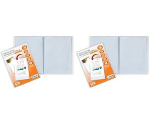 Favorit 100735231 - Portalistino Personalizzabile 70 Buste, 22 x 30 cm, Trasparente (Confezione da 2)