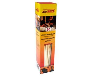 Favorit 1241 - Fiammiferi Extra-Lunghi, 50 Pezzi