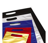 Favorit 20 Buste di colore Rosso Metallizzato, con Manico e Chiusura Adesiva formato 40X50 cm