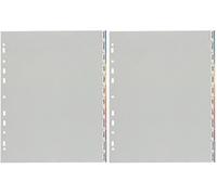 Favorit 40006688 Divisori con Foratura Universale per Raccoglitori ad Anelli con 12 Tacche Neutre e Cartoncino Stampato, Formato Interno 22 x 30 cm, in Polipropilene (Materia Plastica Atossica)