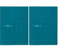 Favorit 400083550 Portalistino Matrix con 40 Buste Lisce, Formato Interno 22 x 30 cm, Blu Ottanio (Confezione da 2)