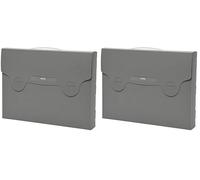 Favorit 400102281 - Valigetta Porta Documenti Matrix Personalizzabile, 38 x 29, Grigio (Confezione da 2)