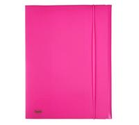 Favorit 400102284 Cartella 3 Lembi con Elastico, 24x33 cm, Fucsia Fluo
