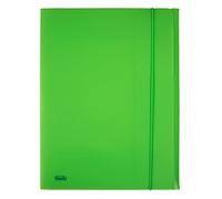 Favorit 400102285 Cartella 3 Lembi con Elastico, 24x33 cm, Verde Fluo