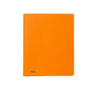Favorit 400102286 Portalistino Neon con 20 Buste Formato Interno 22X30 cm, Arancio Fluo