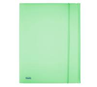 FAVORIT - 400116604 - Cartella 3 lembi con elastico Pastel - 24 x 33cm - dorso 1 cm - PP - smeraldo - Favorit - 86565 - Conf. da 1 Pz. - 400116604