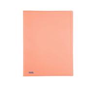 Favorit 400116620 Portalistino P@STEL con 40 Buste Lisce, Formato Interno 22x30 cm, colore pesca pastello