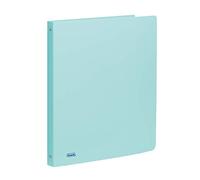 Favorit Raccoglitore Pastel - Polipropilene 22x30 cm - 4 anelli tondi Ø15 mm - Celeste pastello