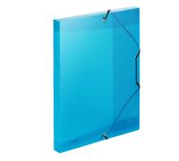 FAVORIT - 400116646 - Cartella 3 lembi con elastico angolare Lumina - 24 x 32cm - dorso 2,5 cm - PP - blu - Favorit - 86576 - Conf. da 1 Pz. - 400116646