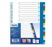 Favorit 400132467 Divisori a Foratura Universale per Raccoglitori ad Anelli con 20 Tacche Colorate A-Z, Formato Interno 23 x 29.7 cm, in Polipropilene (Materia Plastica Atossica)