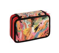 Favorit Astuccio 3 scomparti per la scuola, 20x13x7,5 cm, ART Nero