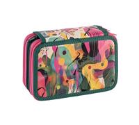 Favorit Astuccio 3 scomparti per la scuola, 20x13x7,5 cm, ART Verde