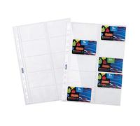 Buste forate porta cards - PPL - 10 tasche - 21,5x29,7 cm - trasparente - Favorit - conf. 10 pezzi