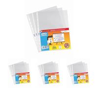 Favorit Buste Perforate, Buccia d'Arancia, Spessore Basso, 22 x 30 cm, 25 Pezzi + 1 Omaggio, Trasparenti (Confezione da 4)