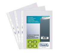 Favorit Buste Perforate, Lucide, Alto Spessore, 18 x 24 cm, 25 Pezzi, Trasparent