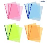 Favorit Buste Perforate, Lucide, Alto Spessore, 22 x 30 cm, 10 Pezzi, Trasparenti, Color pastello, Assortite