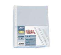 Favorit Buste Perforate Lucide Alto Spessore 22 x 30 cm 100 Pezzi Trasparenti