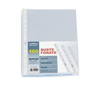 Favorit Buste Perforate, Lucide, Alto Spessore, 22 x 30 cm, 100 Pezzi, Trasparenti