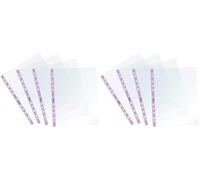 Favorit Buste Perforate, Lucide, Alto Spessore, 22 x 30 cm, 25 Pezzi, Trasparenti con Banda Colorata Lilla Pastello (Confezione da 2)