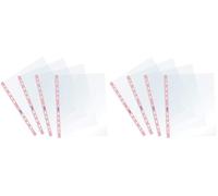 Favorit Buste Perforate, Lucide, Alto Spessore, 22 x 30 cm, 25 Pezzi, Trasparenti con Banda Colorata Rosa Pastello (Confezione da 2)