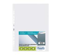 Favorit Buste Perforate, Lucide, Alto Spessore, 25 x 35 cm, 25 Pezzi, Trasparent