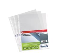 Favorit 100460056 - Buste Foratura Universale 50 Buste, 22 x 30 cm , Trasparente