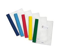 Favorit Copri Quaderni con Etichetta, 10 pezzi, A4, Trasparenti e Multicolori