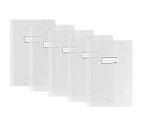 Favorit Coprimaxi con alette ripiegate, tasca interna e portanome 5 pezzi, A4, Trasparenti