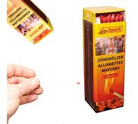 favorit Fiammiferi lunghi 10 cm, 50 pezzi, buoni ed economici, accendifuoco per stufa, accendifuoco per carbone, accendifuoco per barbecue, accendifuoco per camino, ecologici, 1242 (1)