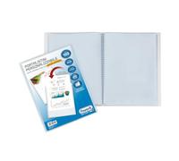 FAVORIT Portalistino con Buste Fisse e Tasca Frontale Personalizzabile - 100 fogli trasparenti - 22x30 cm A4