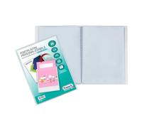 Favorit, Portalistini Personalizzabile, 90 Buste Lisce, Tasca Frontale, 22 x 30cm, Trasparente