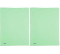 Favorit, Portalistino Pastel, 20 Buste Lisce, 22 x 30cm, Smeraldo pastello (Confezione da 2)