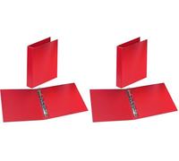 Favorit Raccoglitore 4 Anelli Formato 22x30 cm Diametro 50 mm Colore Rosso (Confezione da 2)