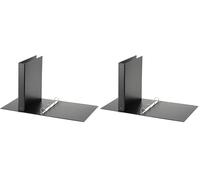 Favorit Raccoglitore 4 Anelli Formato 25x35 cm Diametro 30 mm Colore Nero (Confezione da 2)