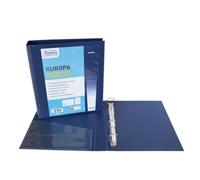 Favorit Raccoglitore personalizzabile Europa - 4 anelli a D 50 mm - dorso 6 cm - 22x30 cm - Blu
